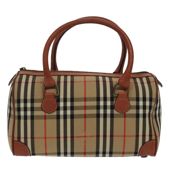 Burberry Nova Check Beige Canvas Handbag (Pre-Owned) - Picture 2 of 16